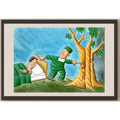 Musa Keklik 29x21cm Orijinal Karikatür BOD06547