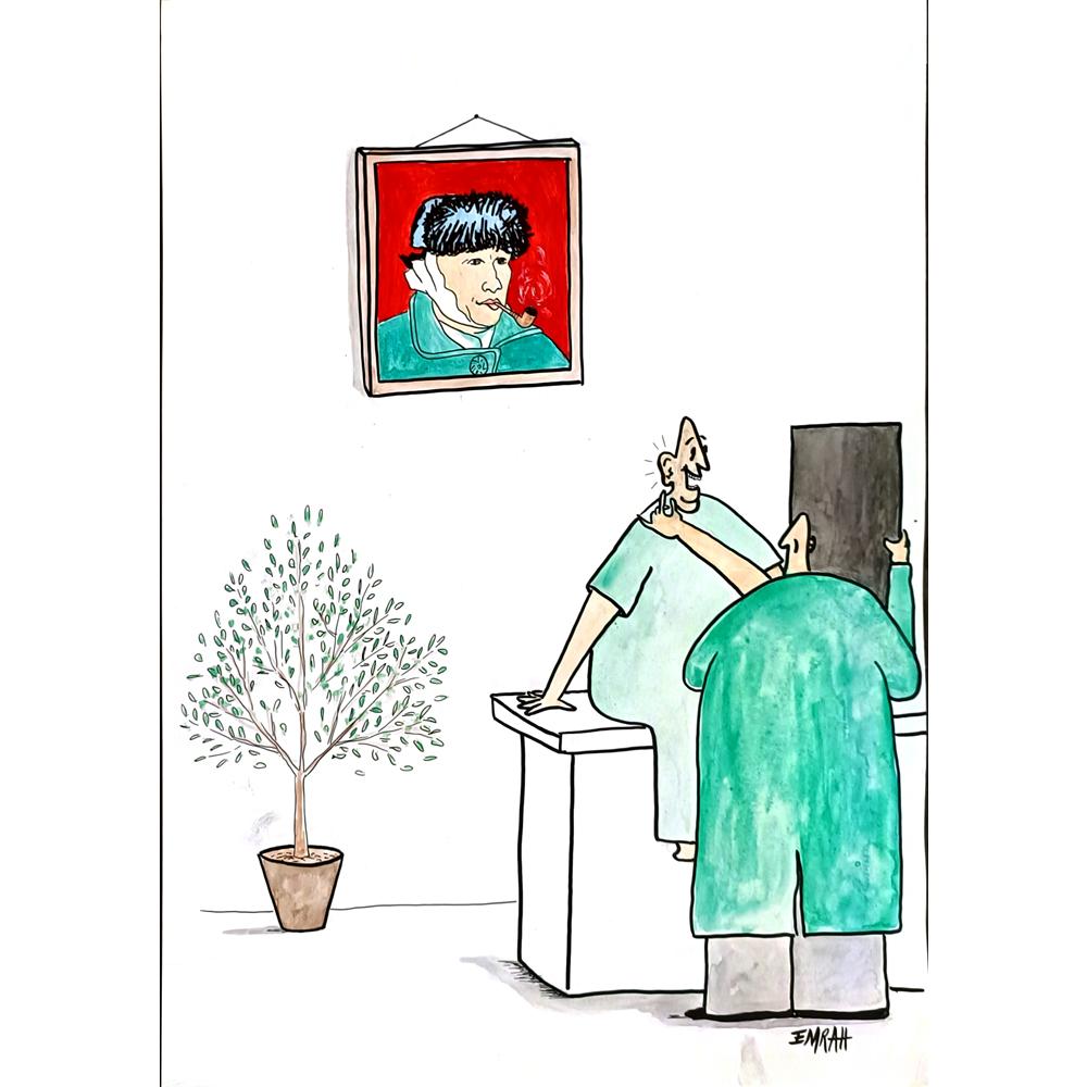 Emrah Arıkan 43x30cm Orijinal Karikatür BOD06550