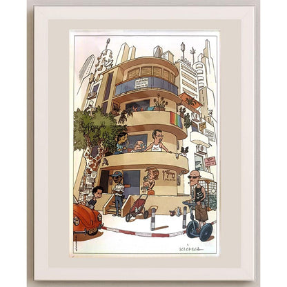 Michel Kichka 29x21cm Orijinal Karikatür BOD06552