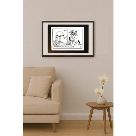 Metin Kanbur 43x30cm Orijinal Karikatür BOD06554