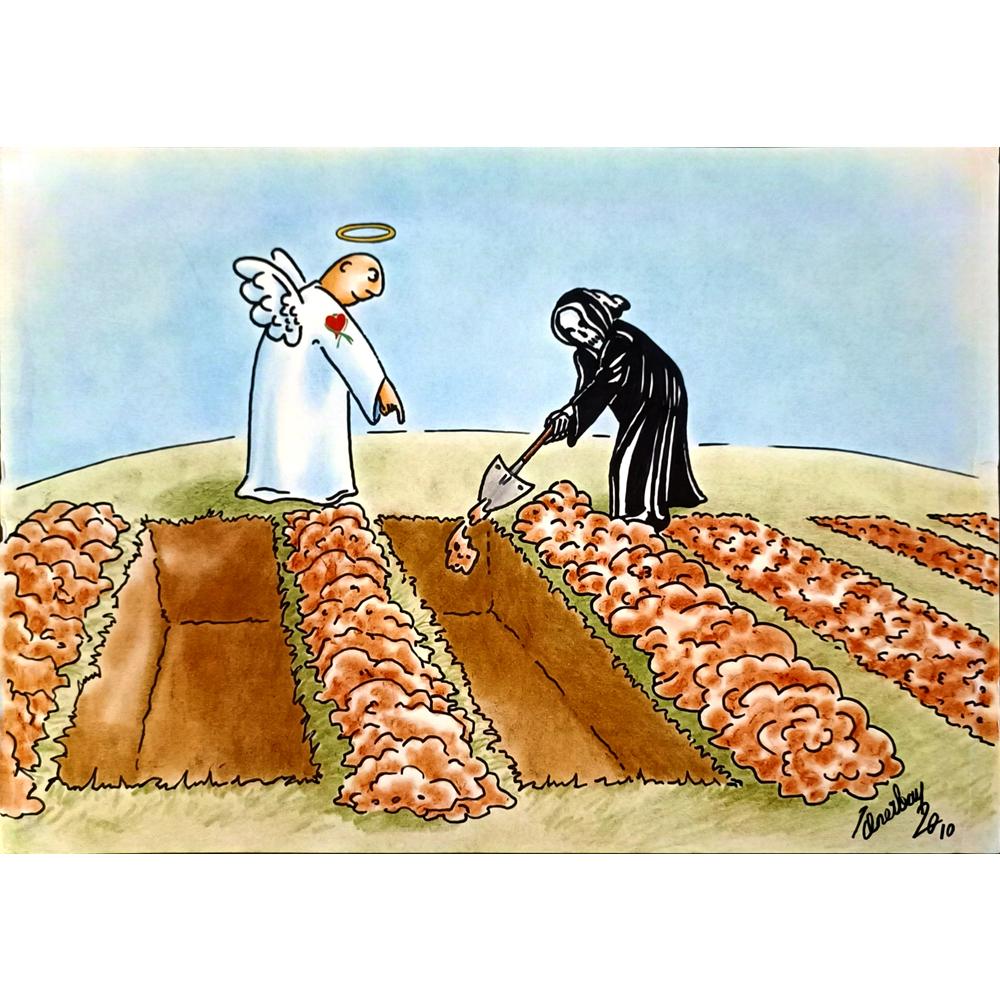 Önder Önerbay 43x30cm Orijinal Karikatür BOD06558