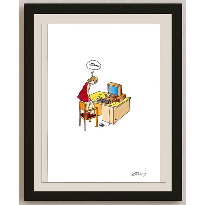 Alexei Talimonov 29x21cm Orijinal Karikatür BOD06570