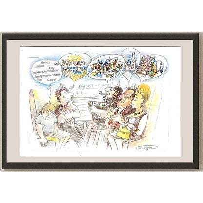 Wolfgang Schlegel 29x21cm Orijinal Karikatür BOD06573