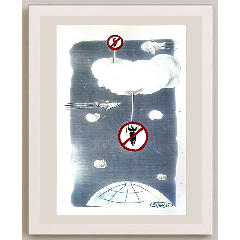 Wolfgang Schlegel 29x21cm Orijinal Karikatür BOD06574