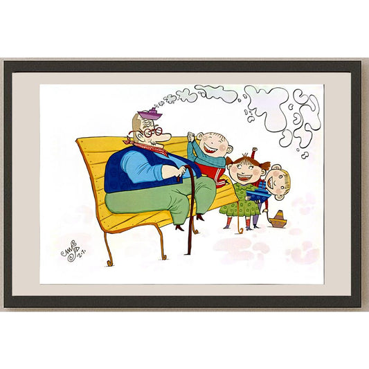 Majid Salehi 29x21cm Orijinal Karikatür BOD06578
