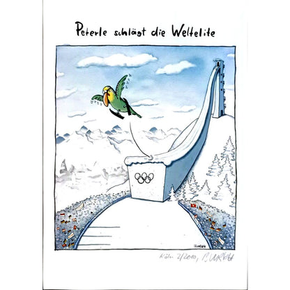 Burkhard Fritsche 29x21cm Orijinal Karikatür BOD06579
