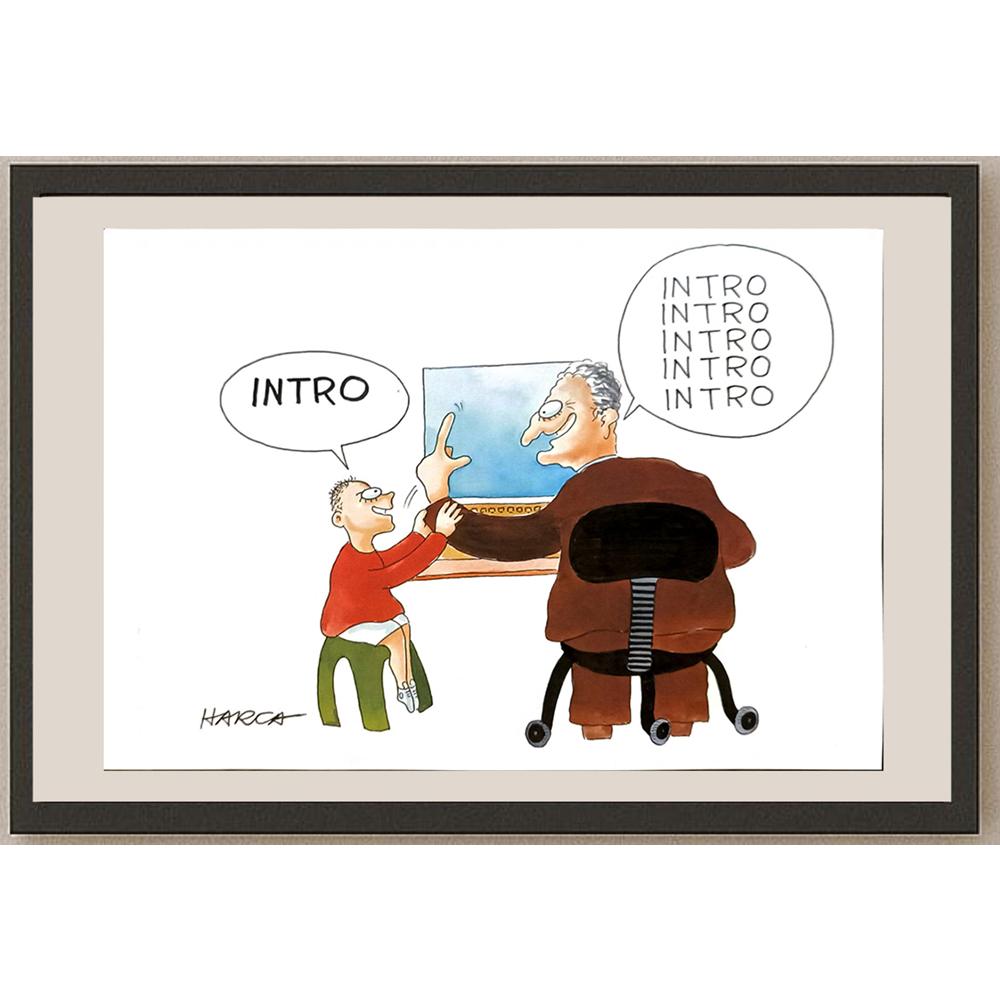 Juli Sanchis Aguado 29x21cm Orijinal Karikatür BOD06581