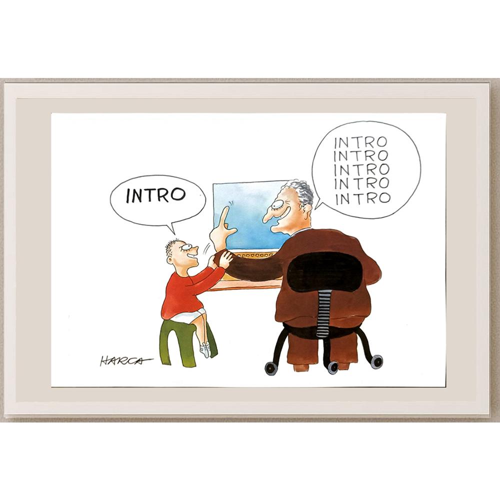 Juli Sanchis Aguado 29x21cm Orijinal Karikatür BOD06581