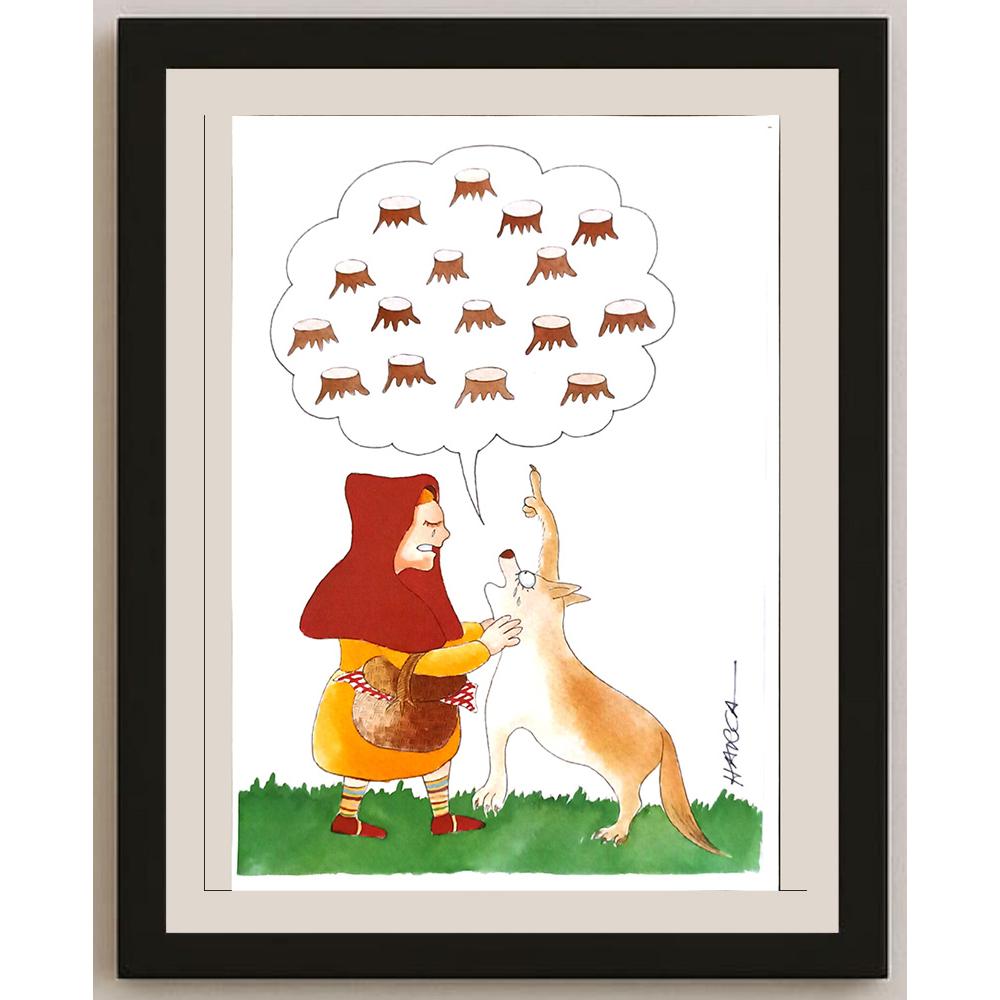 Juli Sanchis Aguado 29x21cm Orijinal Karikatür BOD06583