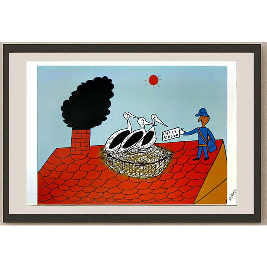 Severin Sikanja 29x21cm Orijinal Karikatür BOD06595