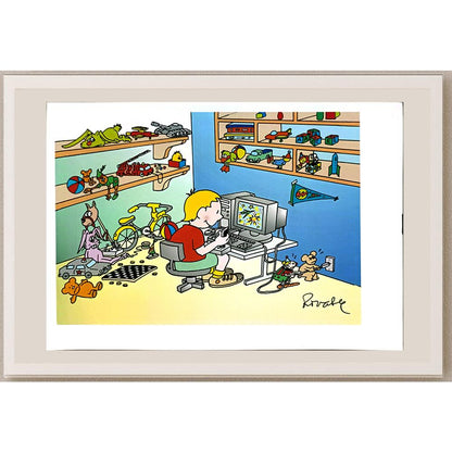Shinji Iwamoto 29x21cm Orijinal Karikatür BOD06598