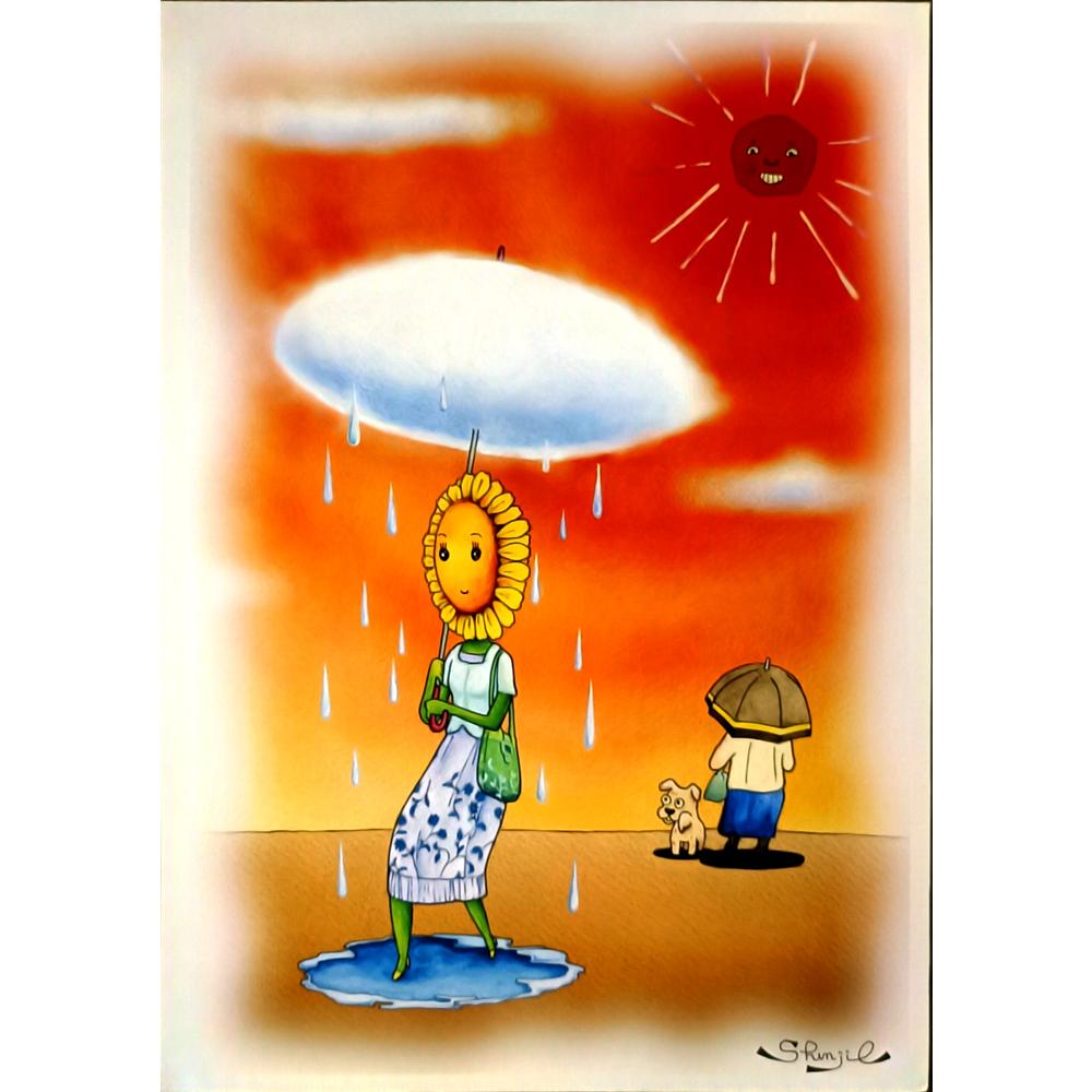 Shinji Iwamoto 29x21cm Orijinal Karikatür BOD06599