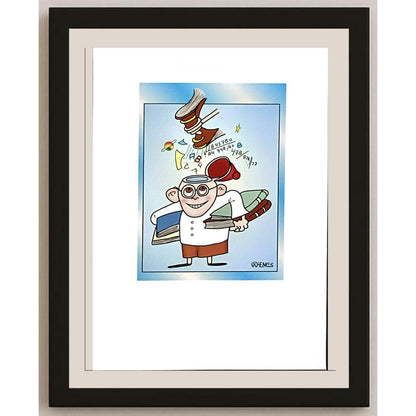Willem Henkes 29x21cm Orijinal Karikatür BOD06605