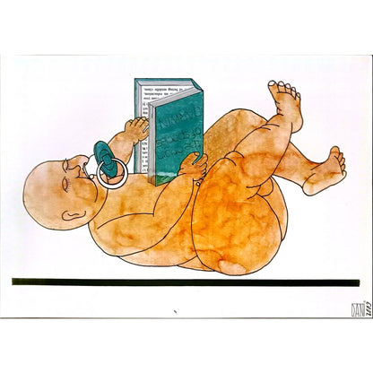 Mihal Danielescu 29x21cm Orijinal Karikatür BOD06607