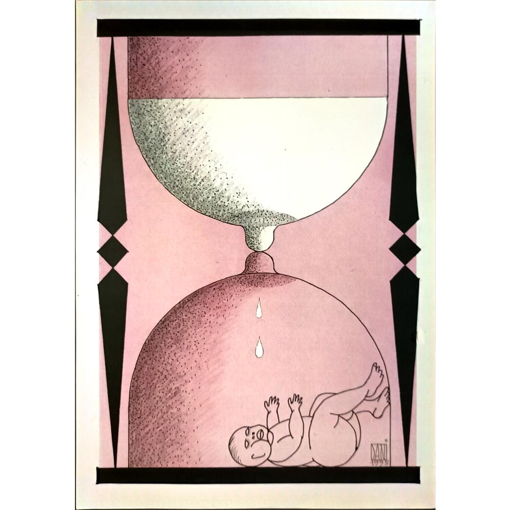 Mihal Danielescu 29x21cm Orijinal Karikatür BOD06608