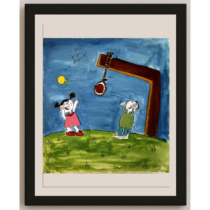 Aylin Farjadnia 26x26cm Orijinal Karikatür BOD06612