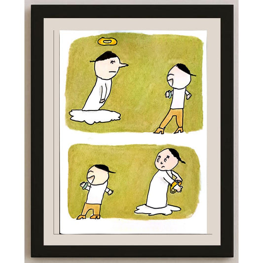 Shi Tian Jun 29x21cm Orijinal Karikatür BOD06614