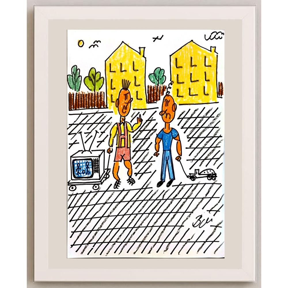 Bohumil Novak 29x21cm Orijinal Karikatür BOD06619