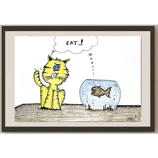 Mehmet Ali Kaptı 29x21cm Orijinal Karikatür BOD06625
