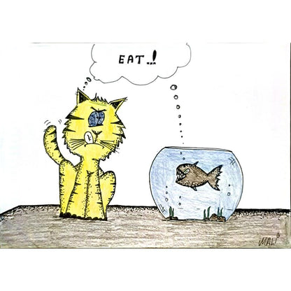 Mehmet Ali Kaptı 29x21cm Orijinal Karikatür BOD06625