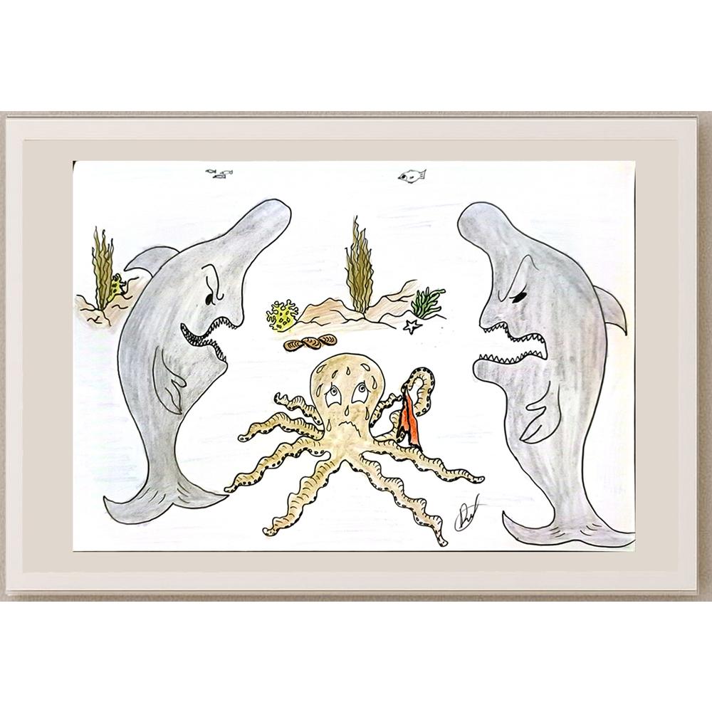 Dilek Küçük 29x21cm Orijinal Karikatür BOD06638