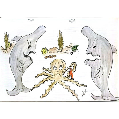 Dilek Küçük 29x21cm Orijinal Karikatür BOD06638