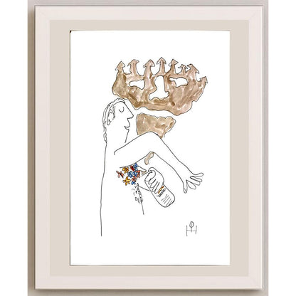 Heino Partanen 29x21cm Orijinal Karikatür BOD06639