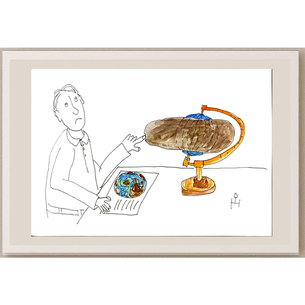 Heino Partanen 29x21cm Orijinal Karikatür BOD06640
