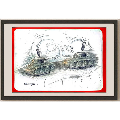 Wolfgang Schlegel 29x21cm Orijinal Karikatür BOD06643