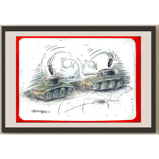 Wolfgang Schlegel 29x21cm Orijinal Karikatür BOD06643
