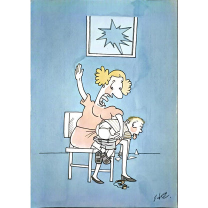 Ren Jian 29x21cm Orijinal Karikatür BOD06645