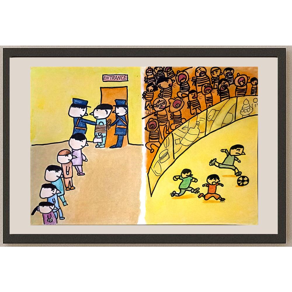 Zhou Cong Xiang Yu 29x21cm Orijinal Karikatür BOD06657