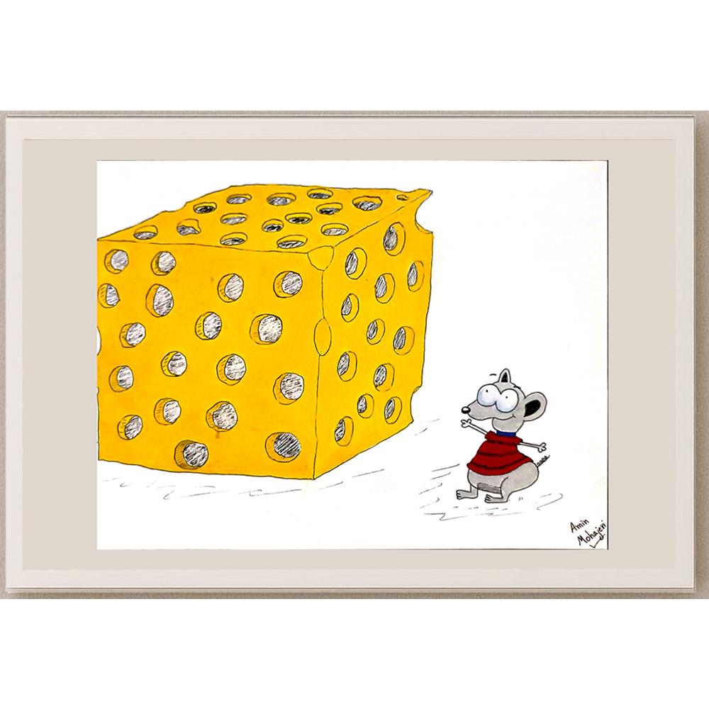 Amin Mohajevi 29x21cm Orijinal Karikatür BOD06666