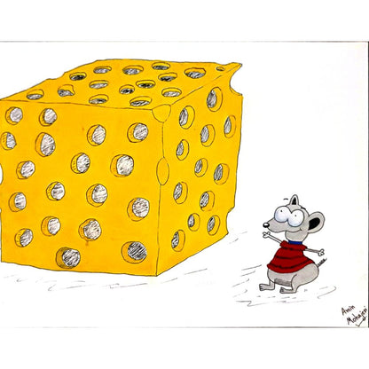 Amin Mohajevi 29x21cm Orijinal Karikatür BOD06666