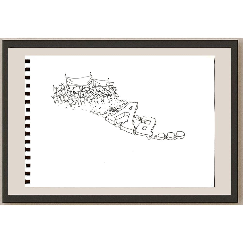 Derya Ülker 29x21cm Orijinal Karikatür BOD06669