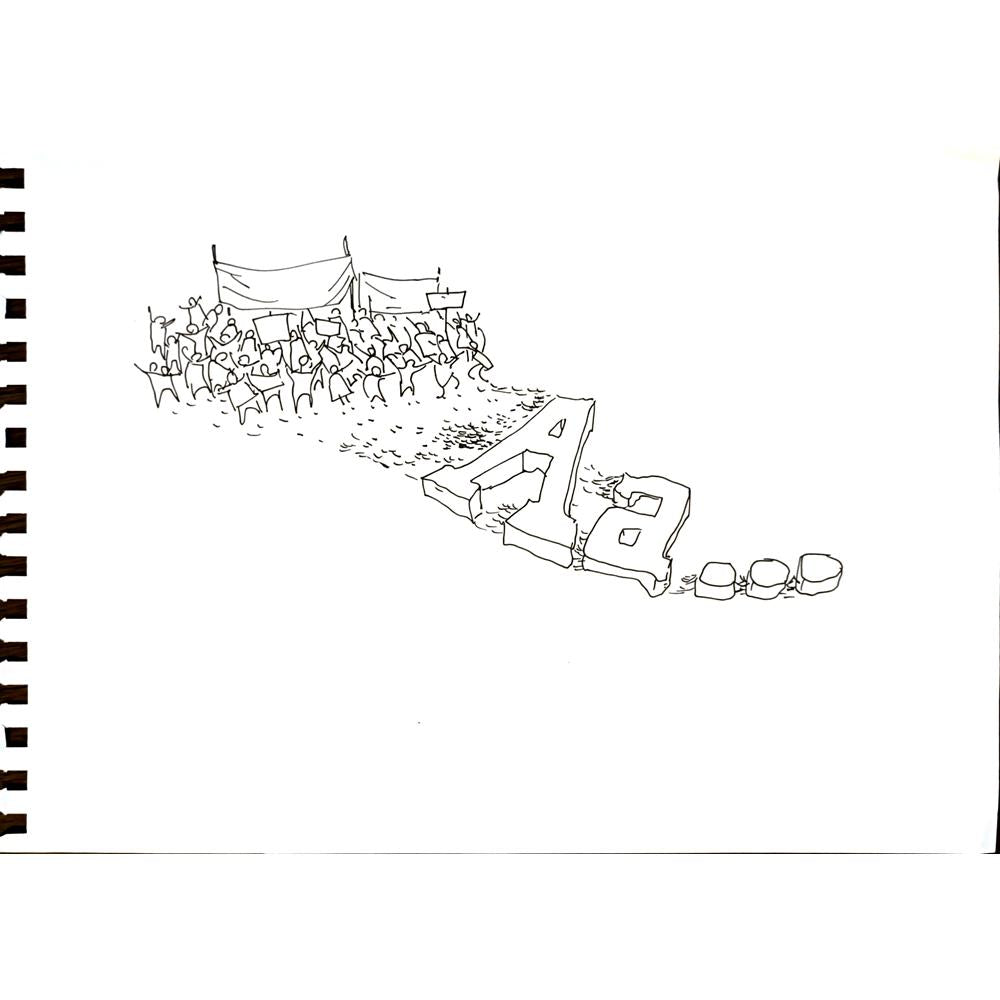 Derya Ülker 29x21cm Orijinal Karikatür BOD06669