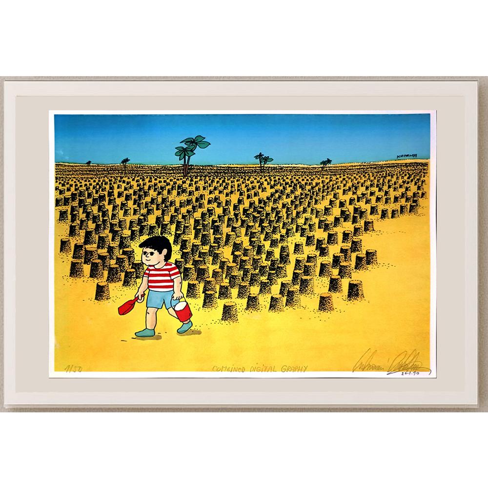Lubomir Kotrha 21x21cm Orijinal Karikatür BOD06674