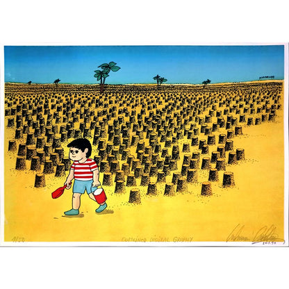 Lubomir Kotrha 21x21cm Orijinal Karikatür BOD06674