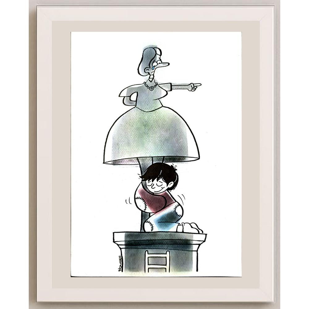Seyed Yousef Rahimi 29x21cm Orijinal Karikatür BOD06685