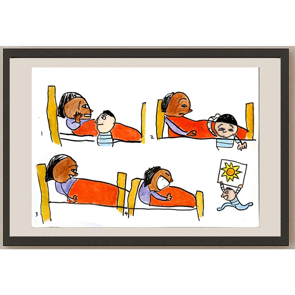 Zhao Shuai 29x21cm Orijinal Karikatür BOD06697