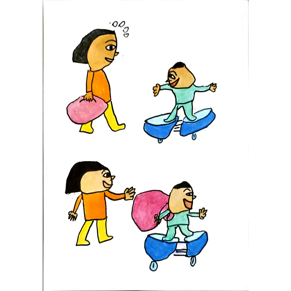 Zhao Shuai 29x21cm Orijinal Karikatür BOD06698