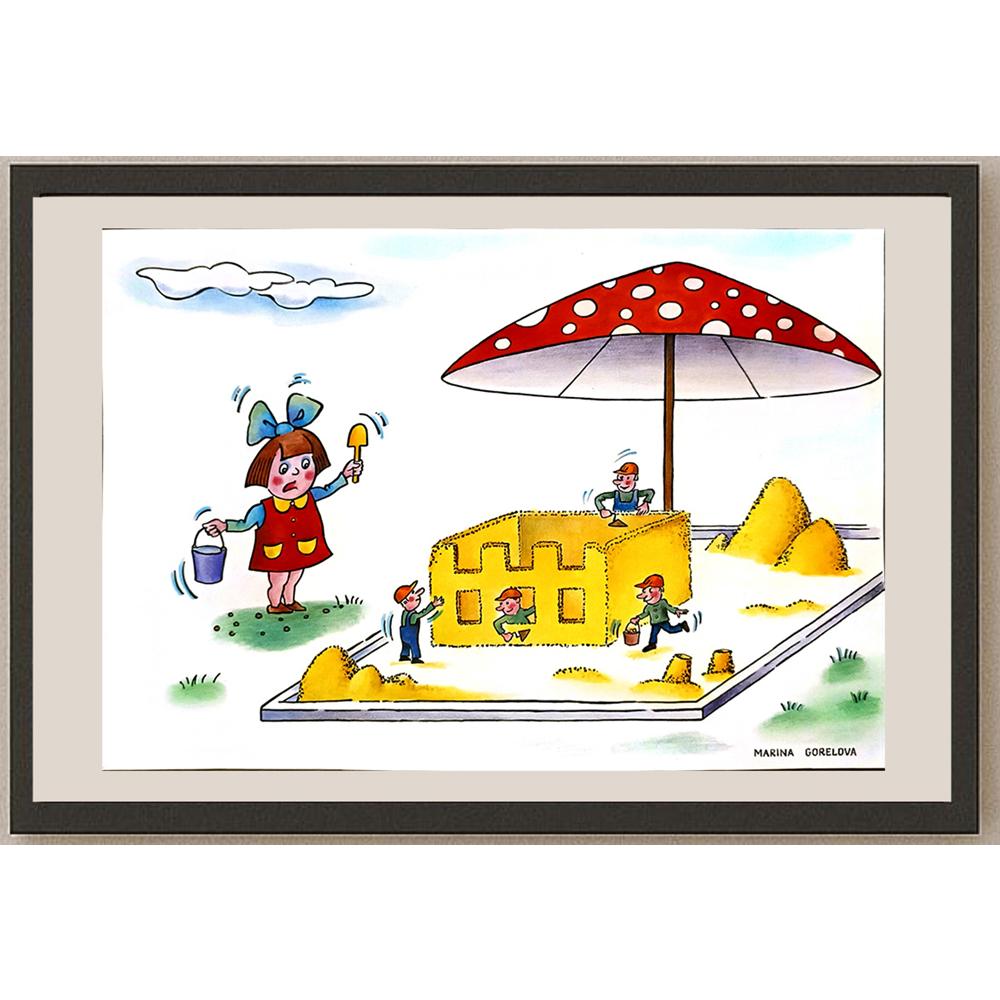 Marina Gorelova 29x21cm Orijinal Karikatür BOD06699
