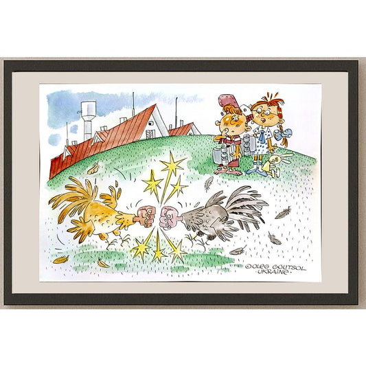 Oleg Goutsol 29x21cm Orijinal Karikatür BOD06702