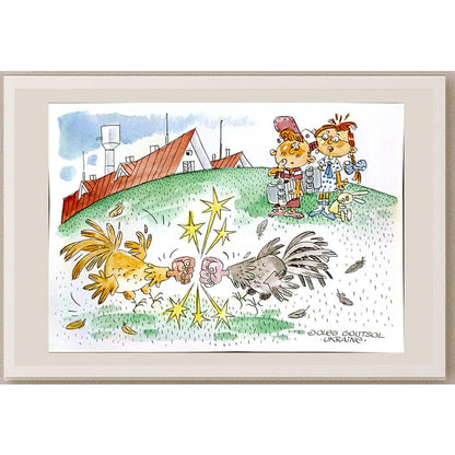 Oleg Goutsol 29x21cm Orijinal Karikatür BOD06702