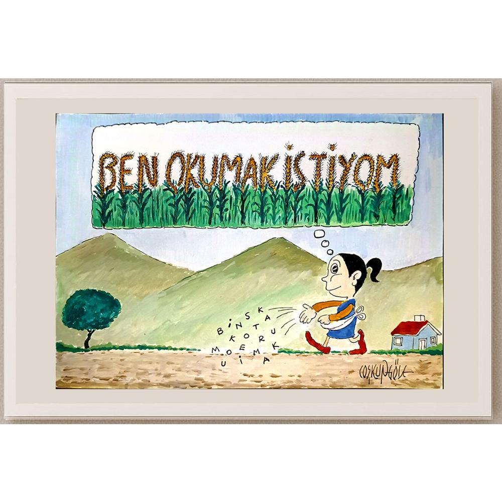 Coşkun Göle 29x21cm Orijinal Karikatür BOD06703