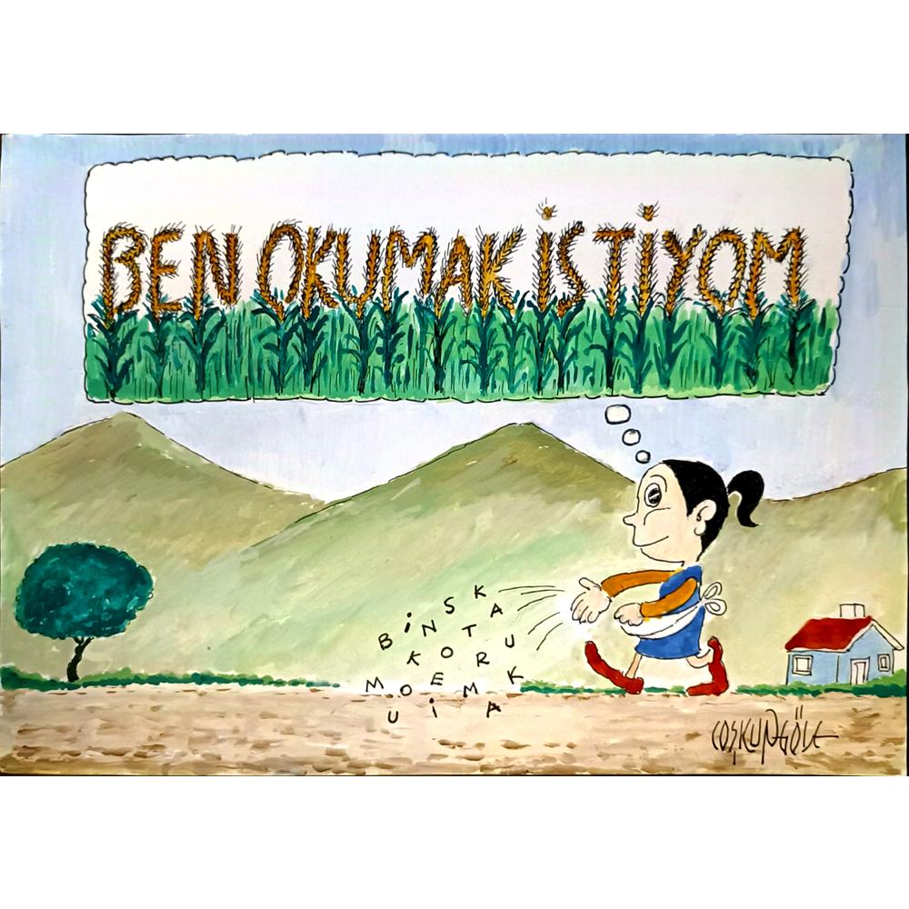 Coşkun Göle 29x21cm Orijinal Karikatür BOD06703