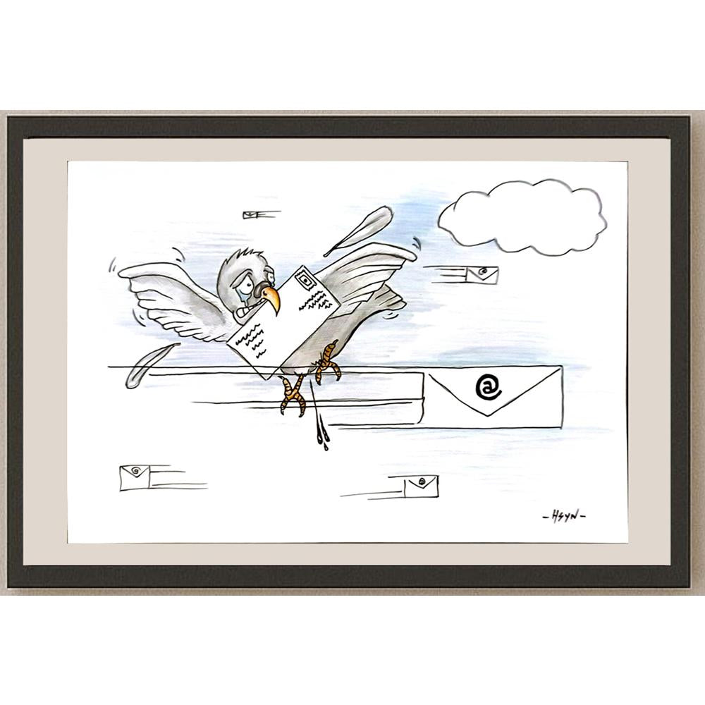 Hüseyin Üzüm 29x21cm Orijinal Karikatür BOD06705