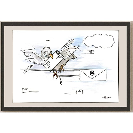 Hüseyin Üzüm 29x21cm Orijinal Karikatür BOD06705