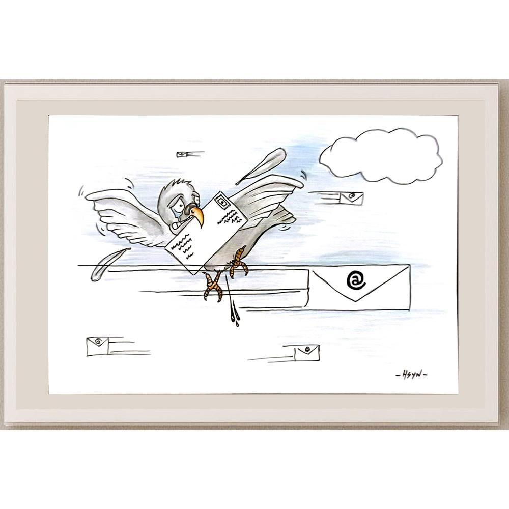 Hüseyin Üzüm 29x21cm Orijinal Karikatür BOD06705