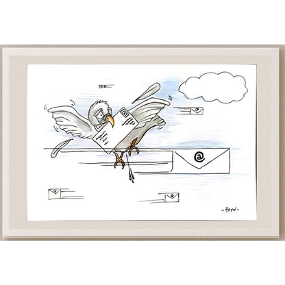 Hüseyin Üzüm 29x21cm Orijinal Karikatür BOD06705